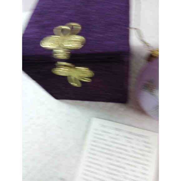 Li Bien “Peace On Earth” 2003 Purple Dove Glass Christmas Ornament w/ Box – Vtg - Picture 6 of 11